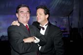 Stamford Mayor Michael Pavia with Dream Ball emcee Bill Evans
