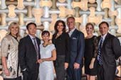 Paige Flink, Executive Director, The Family Place; Dr. Loc Trieu and Anh Trieu, Luncheon Co-Chairs; Diane and Daryl Johnston, Honorary Chairs; Amanda and Lloyd Ward, Luncheon Co-Chairs.  Photo by Jeremy Brown Photography