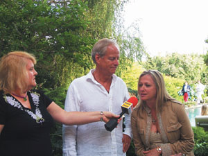 Debbie Tuma with Bouvier and Eva Beale at the