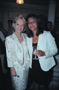 Guild Hall's Executive Director, Ruth Applehoff greets