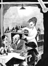 al hirschfeld, the speakeasies of 1932 full page