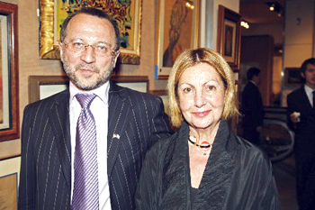  Dr. Regina Khidekel and Felix Frenkel. Photo by: Patrick McMullan
