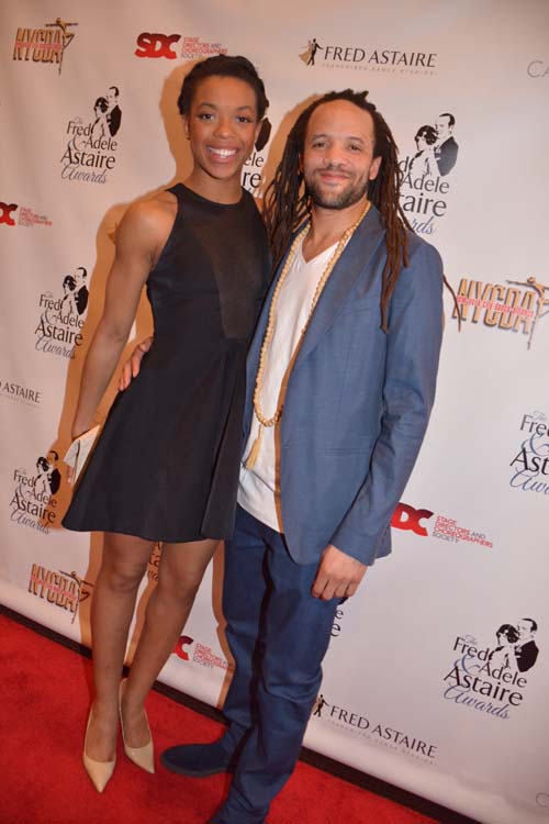 Brittany Parks and Savion Glover, Shuffle Along, Outstanding Chorographer in a Broadway Show...Thank You!. Photo by: Rose Billings/Blacktiemagazine.com