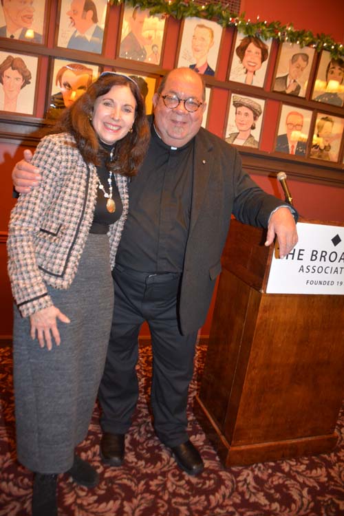 Rabbi Jill Hausman and Fr Pete Colapietro. Photo by: Rose Billings/Blacktiemagazine.com