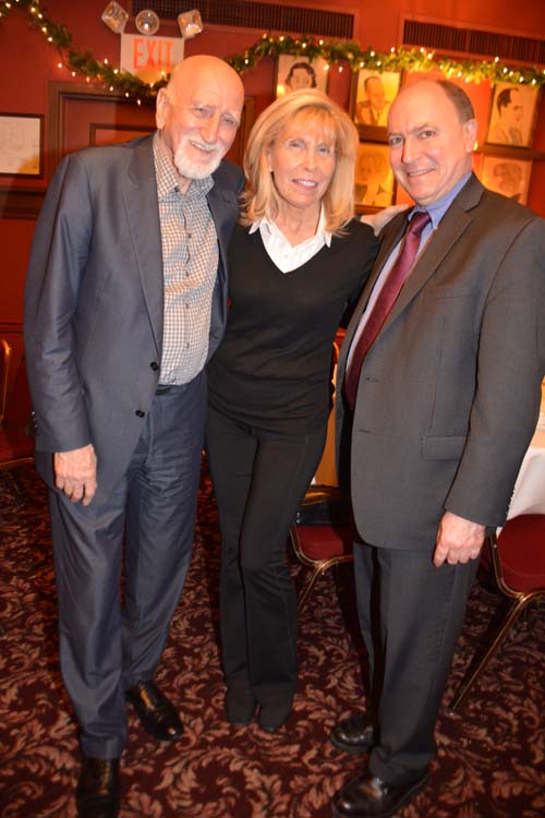 Dominic Chianese, Shelley Goldberg NY1 and George Lence President Nicholas & Lence. Photo by: Rose Billings/Blacktiemagazine.com