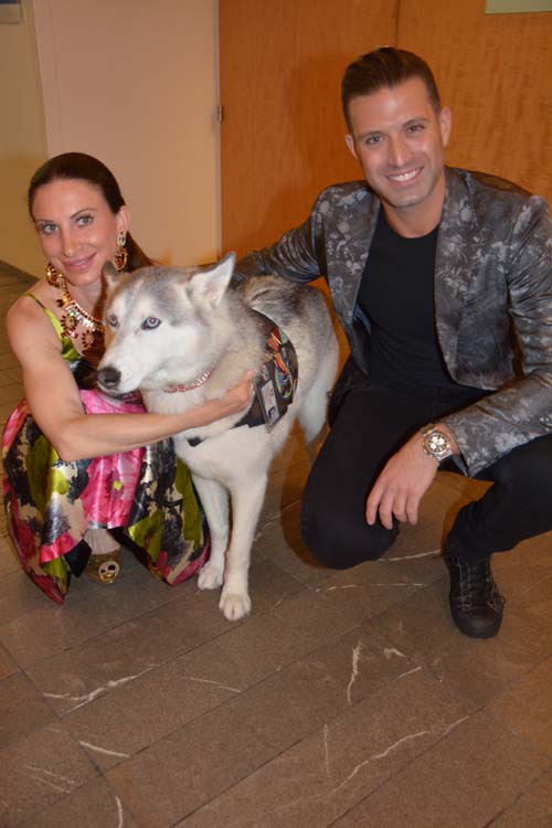 Caroline Loevner and Omar Sharif Jr. And Her Husky named Beau. Photo by: Rose Billings/Blacktiemagazine.com