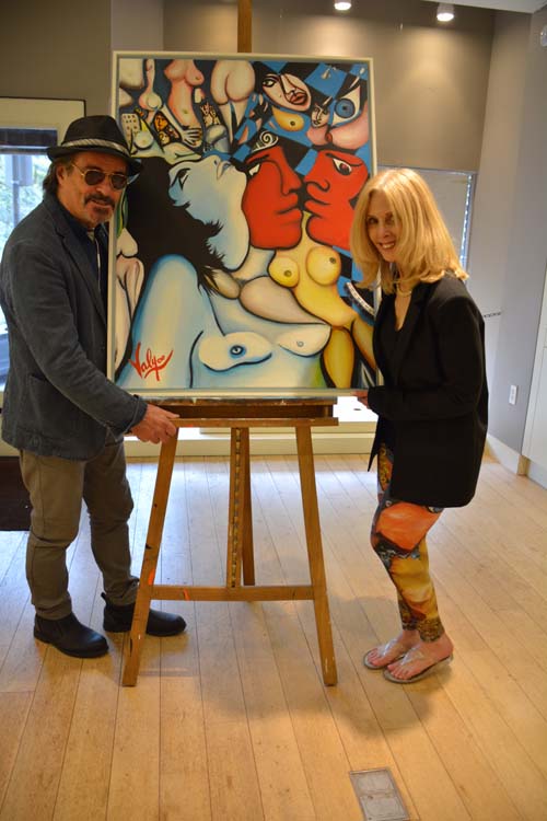Philippe Valy (Artist) and the talented Sharon Barnet. Photo by: Rose Billings/Blacktiemagazine.com
