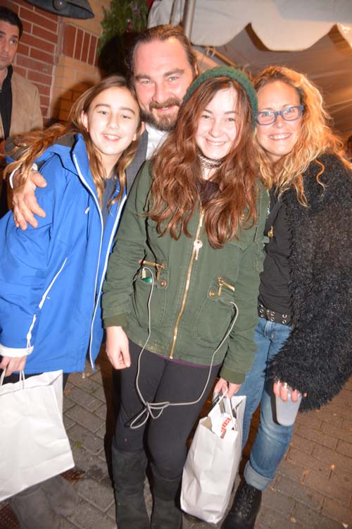 Sean McGarr and his loving family at The Grand Opening in Hoboken of Hisrestauranr House of Que