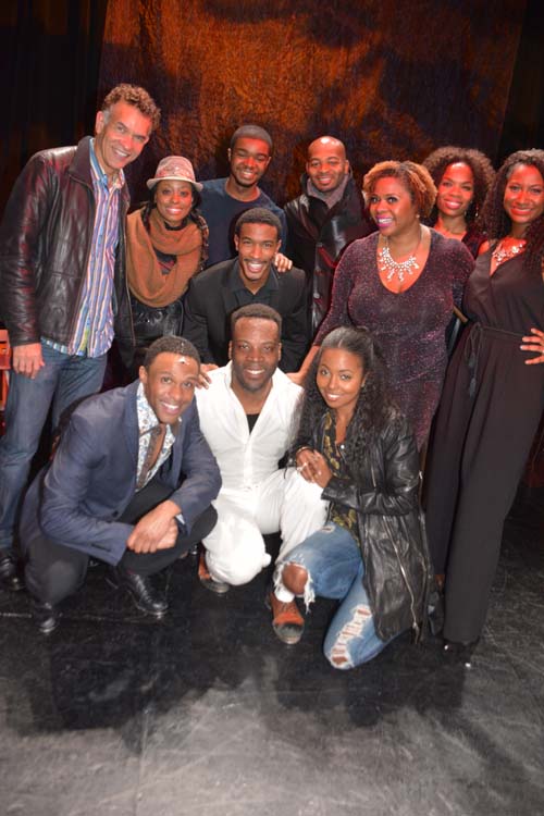 Brian Stokes Mitchell with The Cast and Theatre Friends Thank you JL Williams,. Photo by: Rose Billings/Blacktiemagazine.com