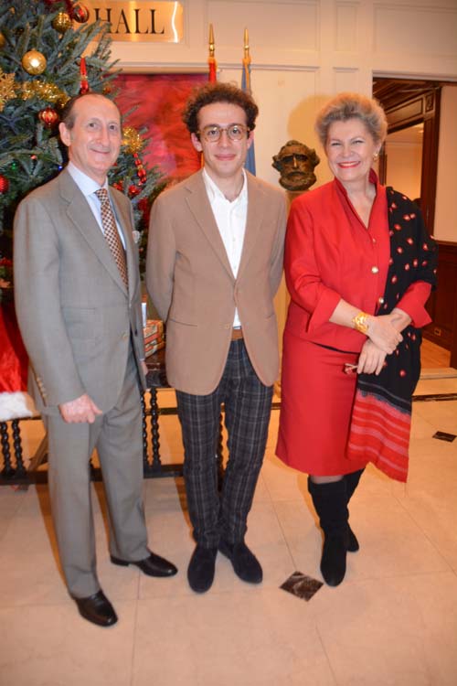 David P. Michaels, President FPA, Nicolas Namoradze, Pianist extraordinary,Ambassador Katalin Bogyay FRSA, FWAAS Permanent Representative of Hungary to The United Nations. Photo by: Rose Billings/Blacktiemagazine.com
