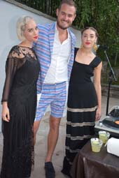 Violinist Margot, Brian Kelly, and DJ Mia Moretti (The Dolls). Photo by: Rose Billings/Blacktiemagazine.com