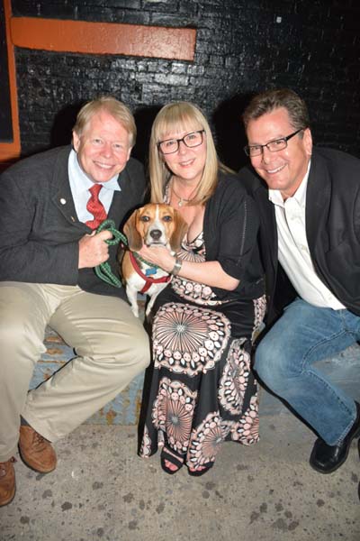 Actor Joel Vig, dog Oliver, Cheryl Williams (Silver Linings Playbook) Eric Kramer. Photo by: Rose Billings/Blacktiemagazine.com