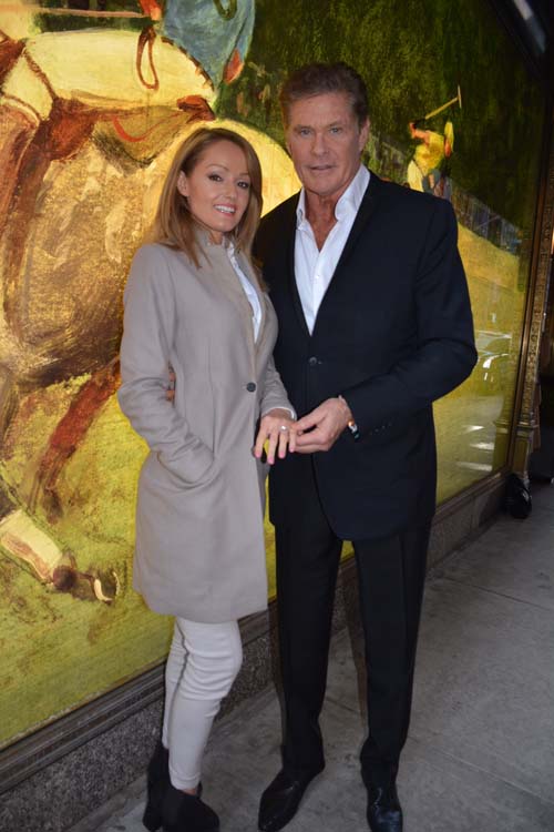 David Hasselhoff and his lovely Fiancée Hayley Roberts . Photo by: Rose Billings/Blacktiemagazine.com