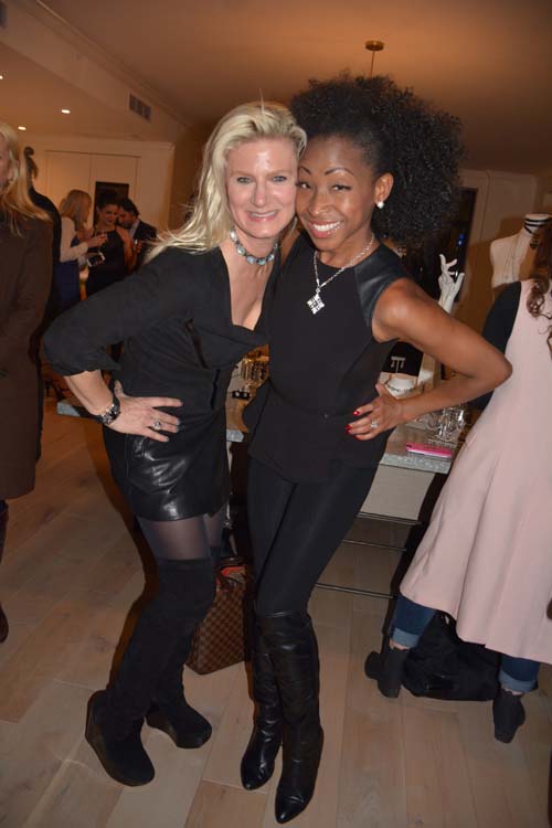 Designer Margo Manhattan and N'Kenge .  Photo by:  Rose Billings/Blacktiemagazine.com