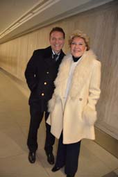 Michael Feinstein and Ginny Mancini (wife of Henry Mancini). Photo by: Rose Billings/ Blacktiemagazine.com