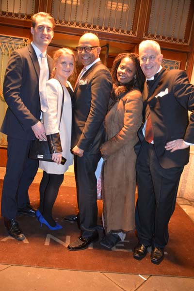 Roger Mancusi, Laura Allen, Patrick Harrison ( Director New York Programs and Memberships For Academy of Motion Pictures Arts and Sciences,Tina Davis and Steven. Photo by: Rose Billings/Blacktiemagazine.com