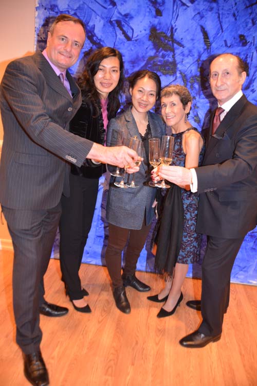 Gerard Mc Keon, Diana Wu, Donna Yang, Mr. & Mrs.David P. Michaels, President of the Foreign Press Association. Photo by: Rose Billings/Blacktiemagazine.com