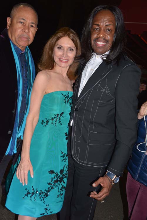 Earth Wind and Fire Jean Shafiroff and Verdine White at opening night after party for TriBeCa Film Festival of The Clive Davis The Soundtrack of Our Lives at The Tavern On The Green. Photo by: Rose Billings/Blacktiemagazine.com