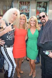 Dee Snider,Twisted Sister Lead Singer, Ainsley Earhardt, Heather Nauert, and Anthony Mendoza Leaving Fox & Friends Twisted Sister Summer Concert . Photo by: Rose Billings