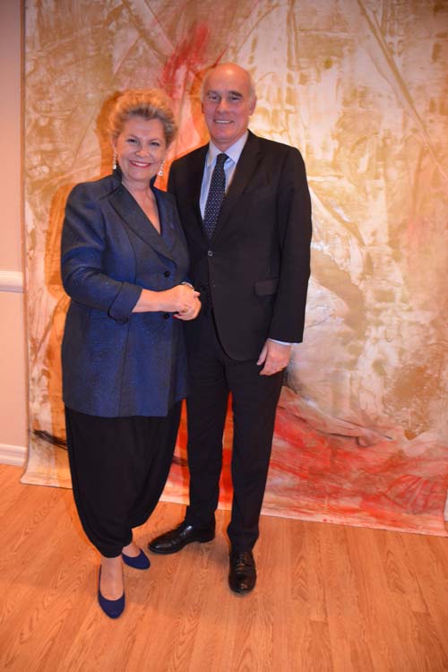 H.E. Katalin Bogyay with UN Am assadot of EU H.E. Josh Vale de Almeida. Photo by: Rose Billings/Blacktiemagazine.com