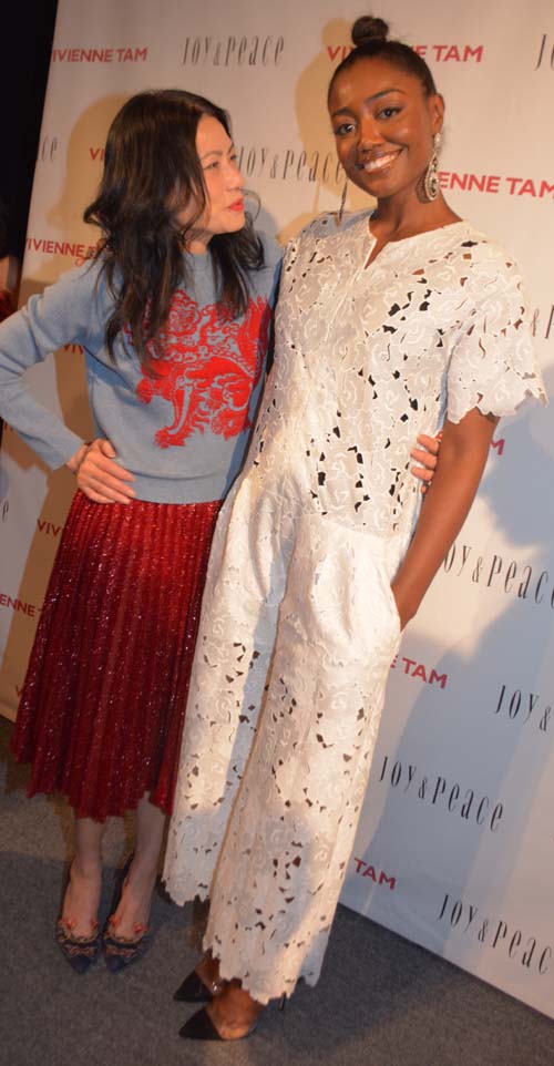 Vivienne Tam with Patina Miller. Photo by: Rose Billings/Blacktiemagazine.com