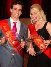 Derek Brock and Mirka Bolton, 2016 Man & Woman of the Year. Photo by: Capehart Photography