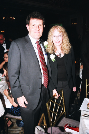 2008 event with honoree Nicholas Kristof, Mia Farrow