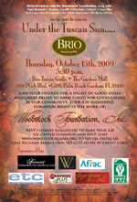 Under the Tuscan Sun Benefiting the Woodstock Foundation, Inc