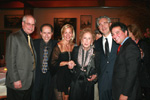 Flanking Guest of Honor Rosamond Bernier are, L to R, Copland House Board President Lawrence L. Faltz, Artistic and Executive Director Michael Boriskin, and Gala Co-chairs Katherine Petitti-Kornel, Ezriel Kornel, and O. Anthony Maddalena