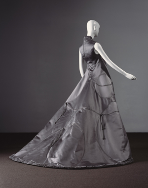 Ralph Rucci, Infanta gown in graphite gray duchesse satin, fall 2004