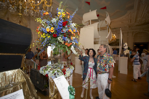 Guests admire one of the Newport Flower Shows magnificent floral entries in 