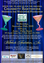 Woodstock Foundation Celebrity Bartender Event at Amici