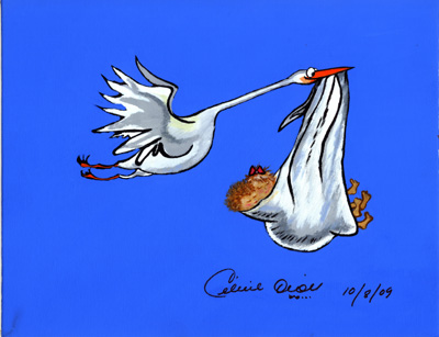 Celine Dion's "masterpiece"  which will be auctioned with other celebrity artwork at the 2009 Painting for a Purpose Celebrity Art Show.
