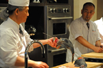 Chef Suzuki of Sushi Zen and Chef Kobayashi of MEGU midtown