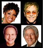 gladys knight, elton john, billy crystal, tony bennett