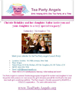 Tea Angels Party, SalonTea, Christie Brinkley, Doubles