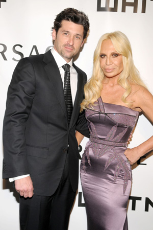 Patrick Dempsey and Donatella Versace on the red carpet at the 2008 Whitney Museum of American Arts Gala