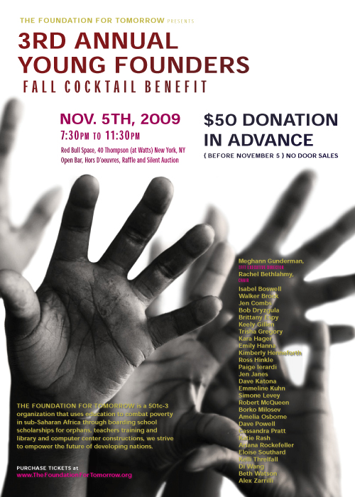 The Foundation For Tomorrow, 3rd Annual Young Founders Fall Cocktail Benefiti