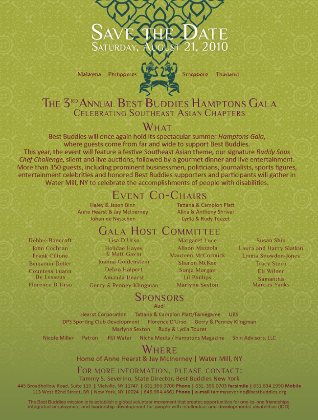 The 3rd Annual Best Buddies Hamptons Gala