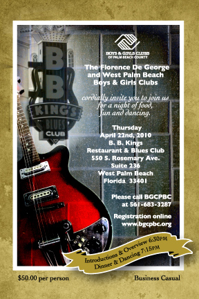 Florence De George, West Palm Beach Boys ad Girls Clubs, B. B. King