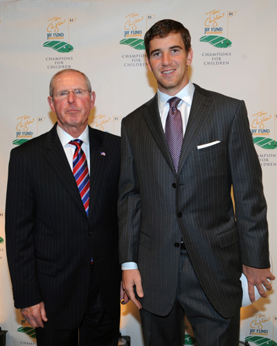 Tom Coughlin and Eli Manning. Photo Courtesy of The New York Football Giants