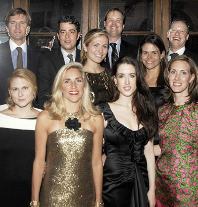 Top L to R Doug Hand, Kiliaen Van Rensselaer, Madeleine Potvin, George Baker, Anne Baker, Jeremy Goldstein. Bottom L to R Kate Hand, Katie Tozer, Lil Phillips, Sarah Goldstein. Photo by: Nick Hunt - PMc