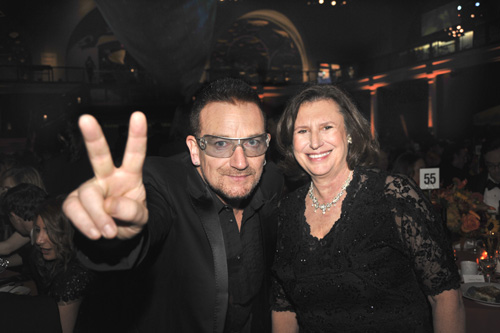 Bono and Museum President Ellen V. Futter at the American Museum of Natural Historys 2009 Museum Gala  AMNH/D. Finnin