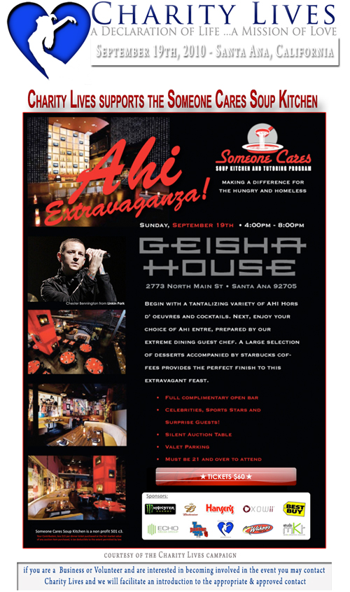 Charity Lives, Ahi, Someone Cares Soup Kitchen