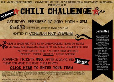 The Alzheimer's Drug Discovery Foundation, "Chili Challenge"