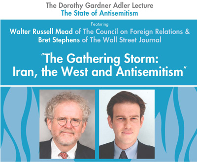The Dorothy Gardner Adler Lecture, The State of Anti-Semitism