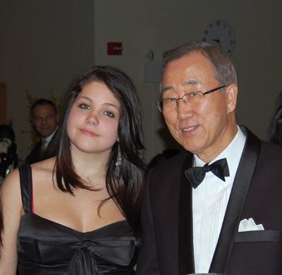 Alexandra Stepanovic, Co-Founder Of Innocent Hearts International and HE Secretary General Ban Ki-Moon