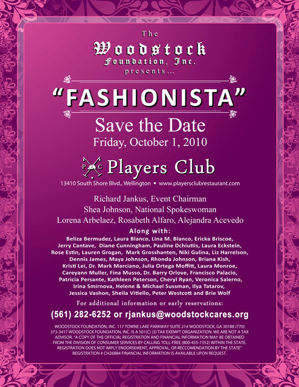 The Woodstock Foundation, Inc. FASHIONISTA