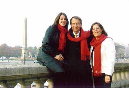 Amanda, Alan and Patricia Lebow in Paris, 2007