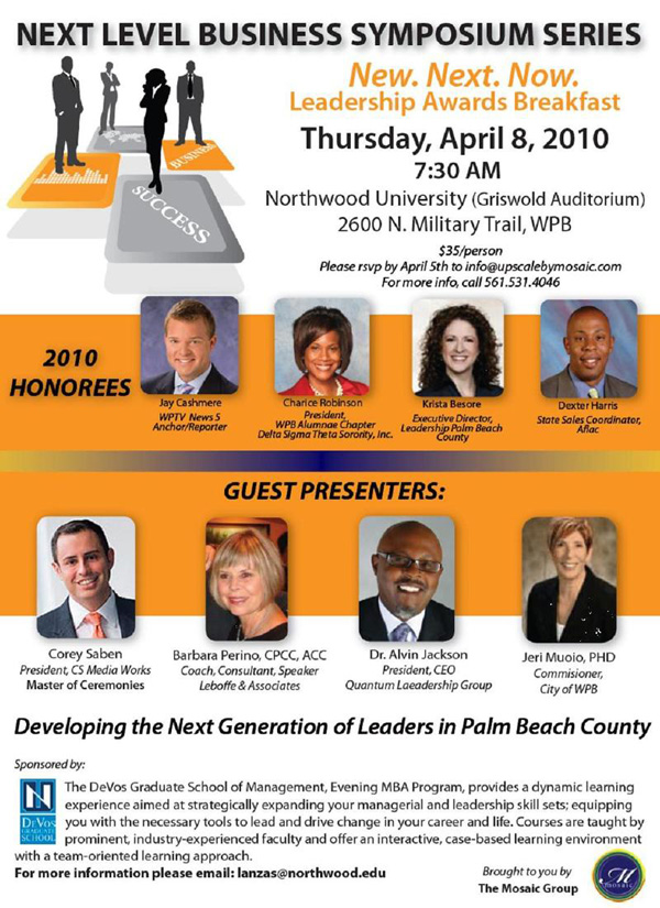 Next Level Business Symposium Leadership Awards Breakfast